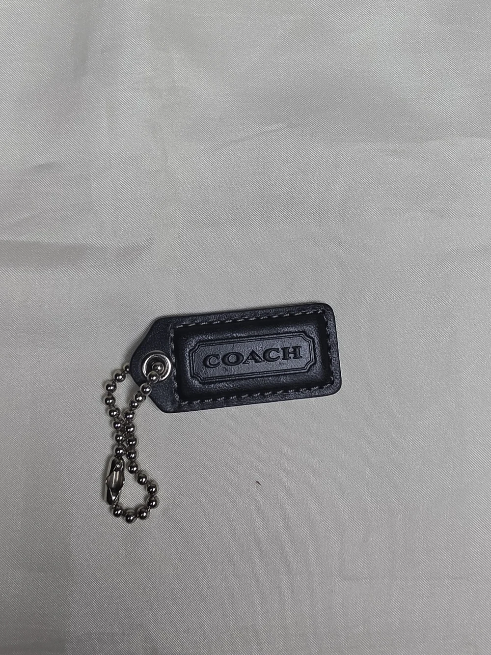 Coach Authentic Vintage Leather Hangtag Replacement Purse Charm Fob - Black
